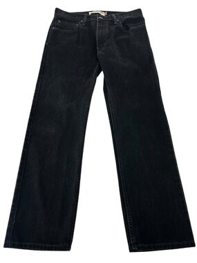 LEVI’S / Black 505 Straight Leg Mid-Rise Jeans / Size 32” 30” / Emo Goth Skater